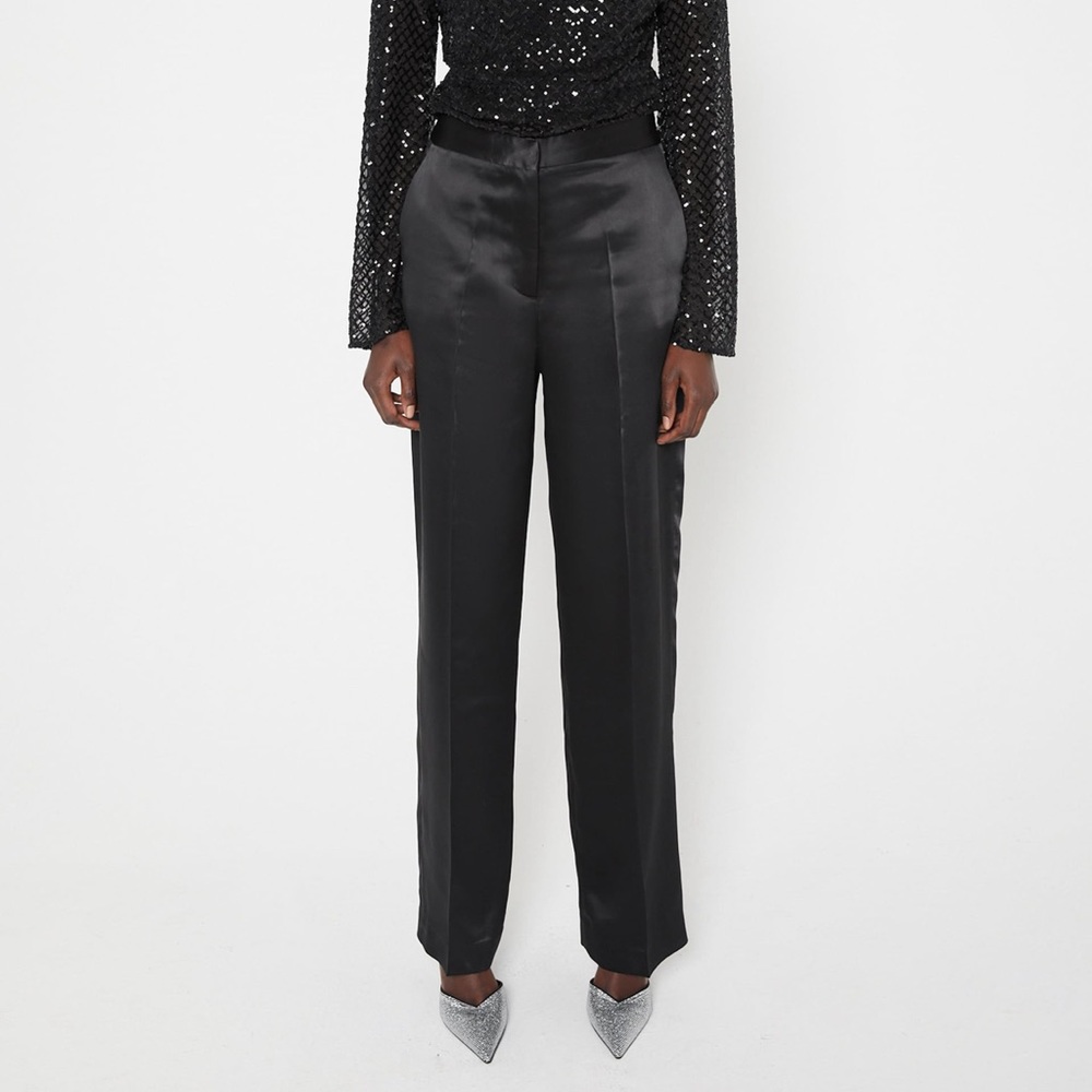 Zara Satin Effect Straight Leg Pants XS